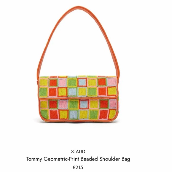 STAUD Beaded Tommy Bag in Geometric Pattern - Picture 12 of 14